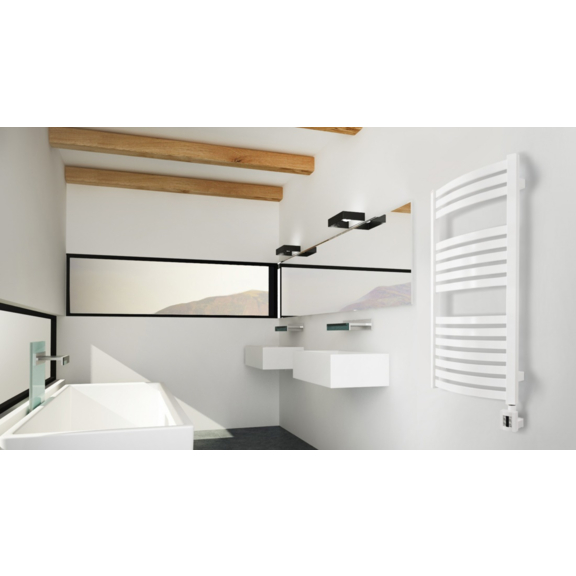TERMA Dexter elektrický kúpeľňový radiátor 860x500 RAL9016 - moderný dizajn do interiéru