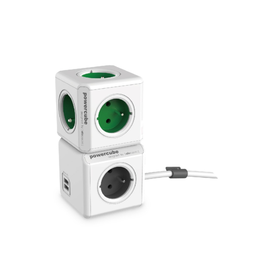 POWERCUBE EXTENDED USB 3m Grey predlžovačka