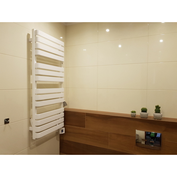 TERMA Warp T dizajnový radiátor RAL 9016 - do kúpeľne