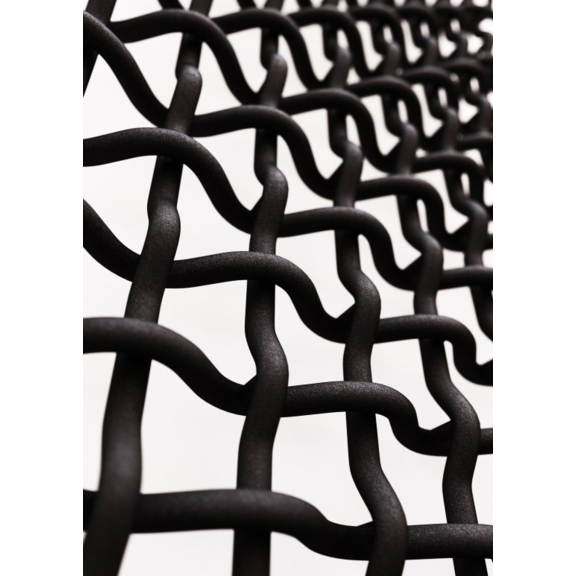 TERMA PLC V dizajnový radiátor 1800x463 farba Black Pepper detail tkanivo