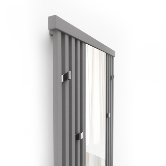 TERMA Intra M radiátor so zrkadlom -  farba Metallic Stone - detail