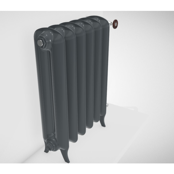 TERMA Plain  farba Flat Black stojaci rebrový retro radiátor