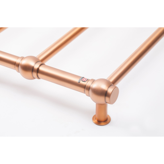 TERMA Retro dizajnový radiátor 1170x504 farba Cooper detail spoje