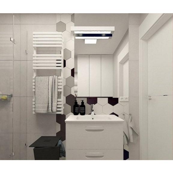 TERMA Quadrus Slim dizajnový radiátor RAL9016 - ideálny do kúpeľne