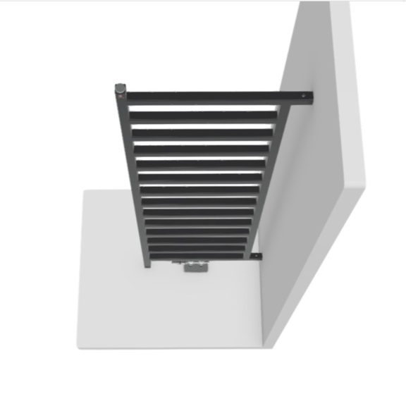 TERMA Simple DW dizajnový radiátor 1755x500 farba Heban zhora