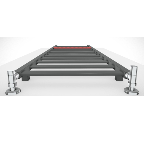 TERMA Vivo kúpeľňový radiátor 1390x500 farba Metallic Grey podhľad