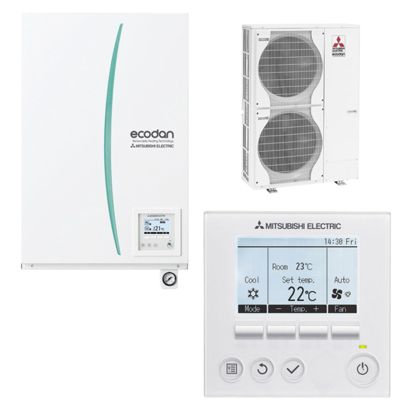 Tepelné čerpadlo Mitsubishi Ecodan EHSC-YM9E-B+PUHZ-SW100YHA