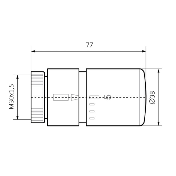 Terma hlavica Slim technický nákres