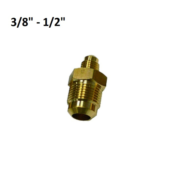 Mosadzná redukčná spojka 3/8" - 1/2"