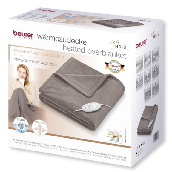 BEURER HD 75 elektrická výhrevná deka - balenie