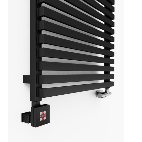 TERMA City elektrický kúpeľňový radiátor 1590x600 Soft 9005 detail