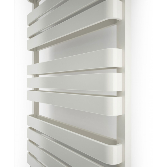 TERMA Warp T Bold One dizajnový radiátor 1110x500 RAL 9016 detail - dvojité profily