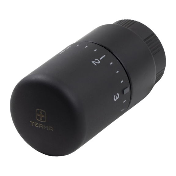 Terma hlavica Slim Čierna matná