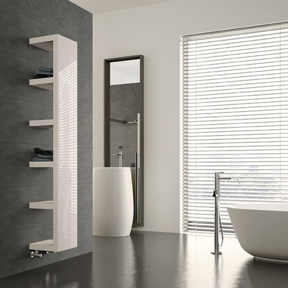 IRSAP Quadraqua dizajnový radiátor 1828x300 L farba Bianco Perla