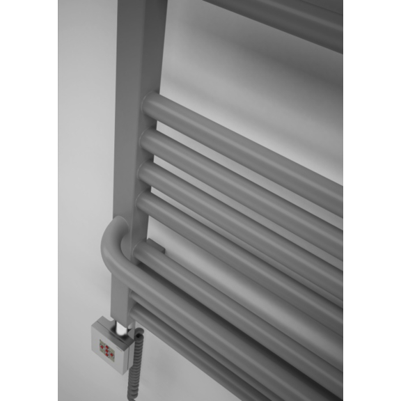 TERMA Lima elektrický kúpeľňový radiátor RAL7042 detail