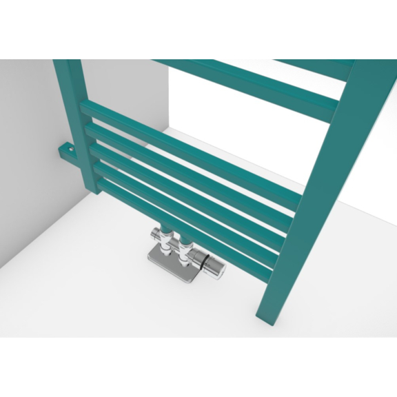 TERMA Bone DW kúpeľňový radiátor farebné prevedenie RAL5018 zboku