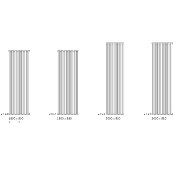 TERMA Delfin dizajnový radiátor  dostupné veľkosti vertikálne