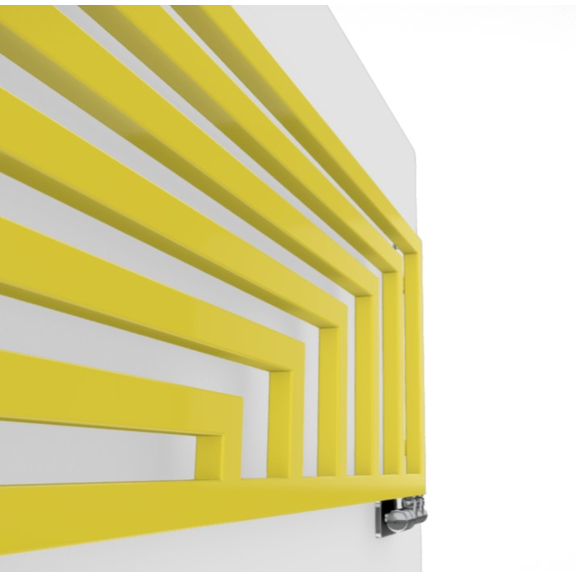 TERMA Angus H dizajnový radiátor farba RAL1016 detail profily