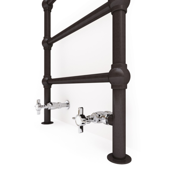 TERMA Retro S dizajnový radiátor 1245x504 farba Sparkling Grey - detail