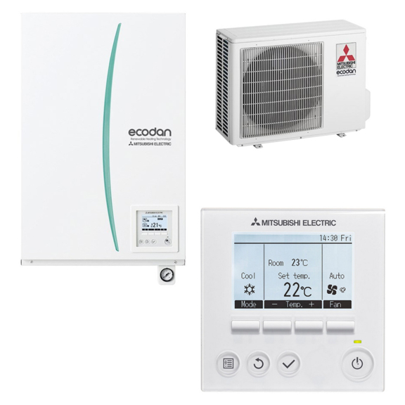 Tepelné čerpadlo Mitsubishi Ecodan EHSC-YM9E-B+PUHZ-SW40VHA