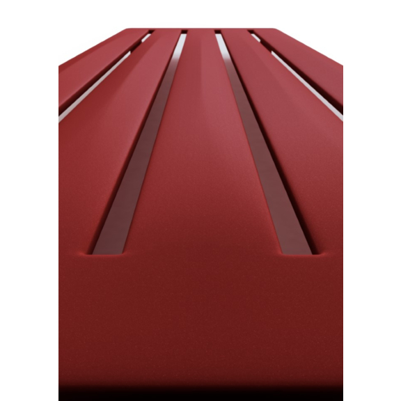 TERMA Aero V dizajnový radiátor 1500x410 farba Metallic Red detail