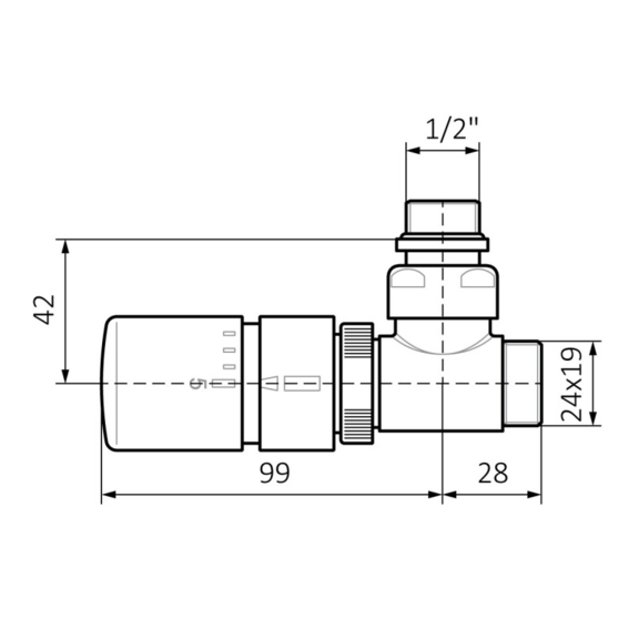 Terma rohová regulačná termostatická sada