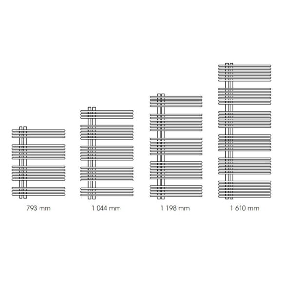 Instal Projekt Astro dizajnový radiátor - rozmery