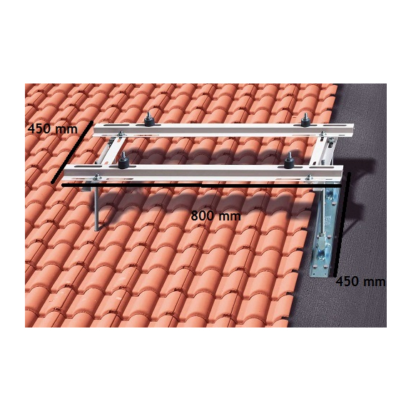MT 600 Konzola pre strešnú montáž rozmery