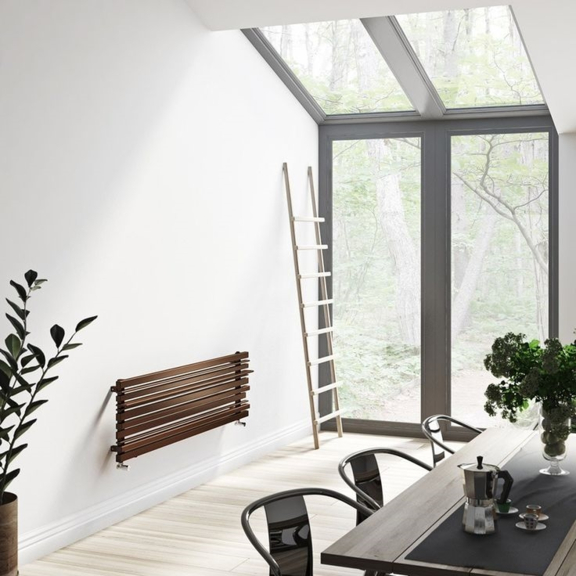 TERMA Sherwood H radiátor pod okno - lesný motív - moderný dizajn