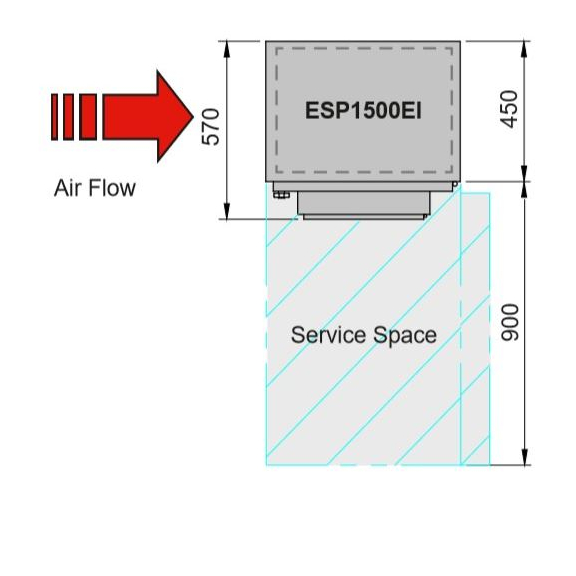 Purified Air ESP 1500 - rozmery