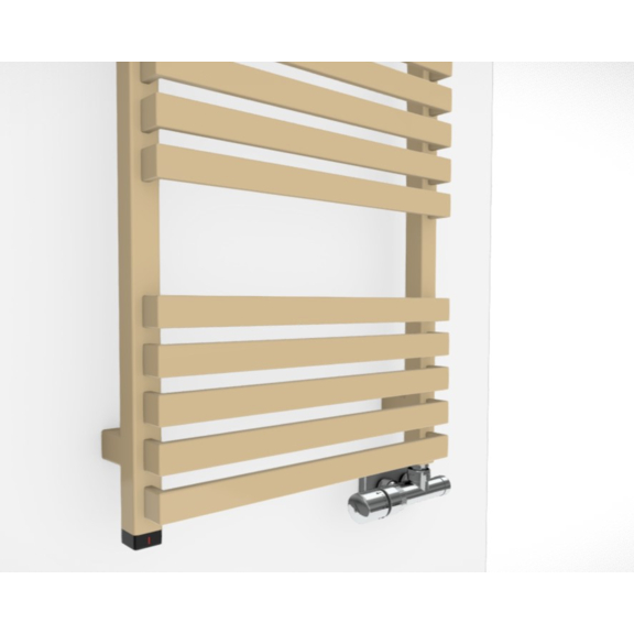 TERMA Quadrus Slim One dizajnový radiátor RAL 1014 detail