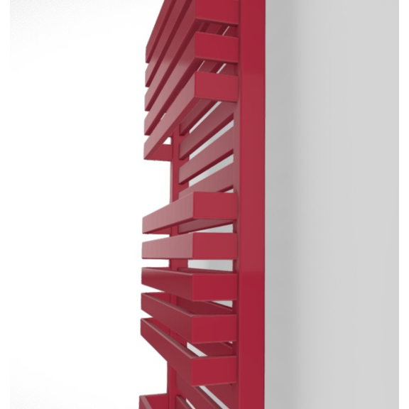 TERMA Quadrus Bold dizajnový radiátor RAL 3027 detail