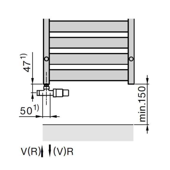 ZEHNDER Zeta dizajnový radiátor - rozmery