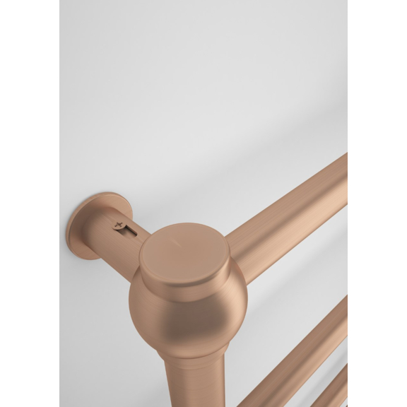 TERMA Retro dizajnový radiátor 1170x504 farba Cooper detail uchytenie na stenu