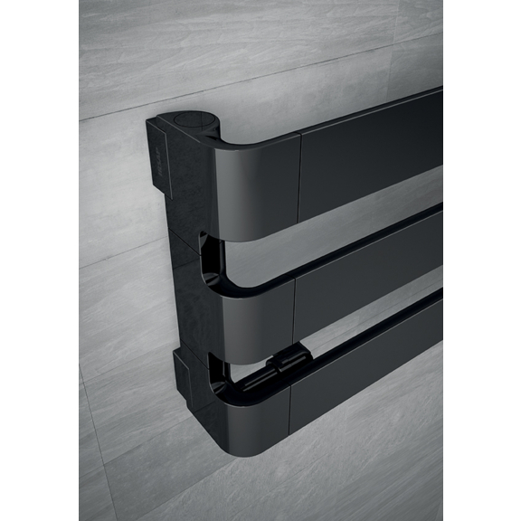 IRSAP Step H chrómový dizajnový radiátor 310x1800 Chróm - čierny Detail zboku