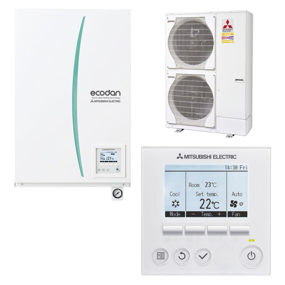 Tepelné čerpadlo Mitsubishi Ecodan EHSC-YM9E-B+PUHZ-SHW140YHA