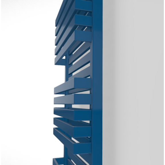 TERMA Quadrus Bold dizajnový radiátor RAL 5010 detail