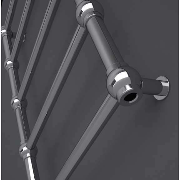 TERMA Retro elektrický dizajnový radiátor 800x504 farba Chróm - detail