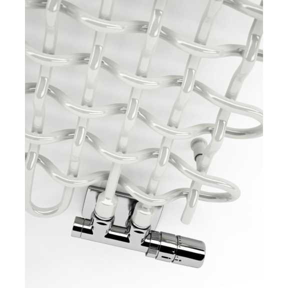 TERMA PLC V dizajnový radiátor RAL9016 - ako tkanivo - detail