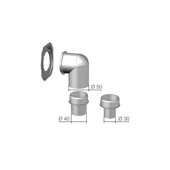Helios ELS-WCS sada pre odsávanie priamo z WC misy - rozmery