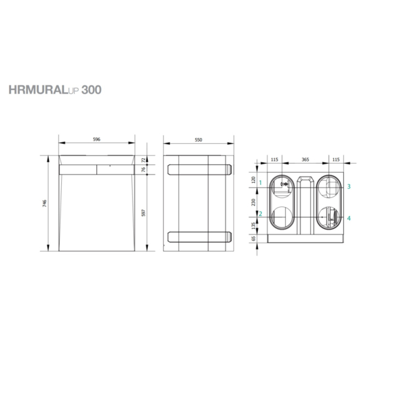 Lemmens Mural PX 300T - nákres