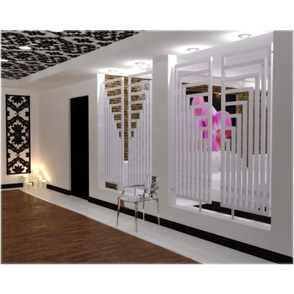 TERMA Angus DW dizajnový radiátor 1300x440 farba RAL9016 - deliaca stena - luxusný dizajn