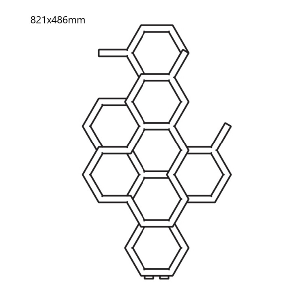 TERMA Hex dizajnový radiátor 821x486mm