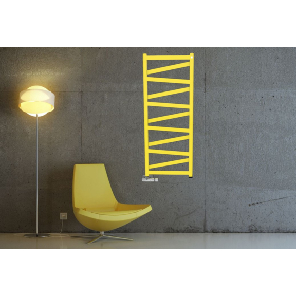 TERMA Vipera ONE dizajnový radiátor 1230x500 farba Soft 3028 detail