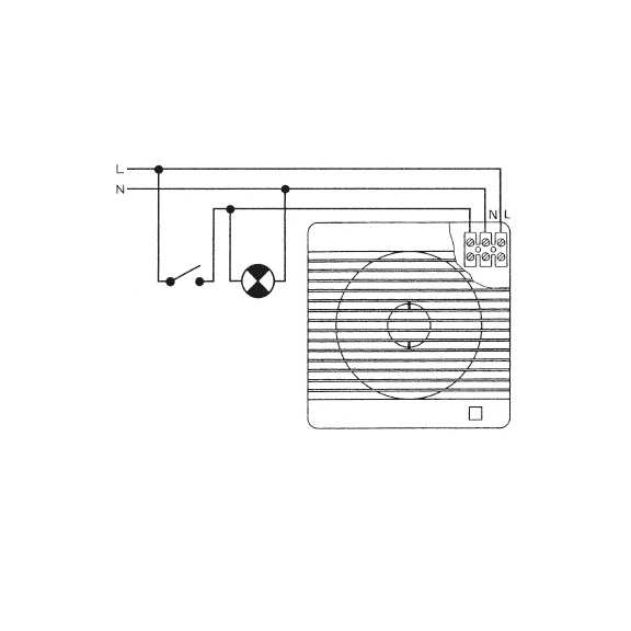 Ventilátor Future 100 CT - schéma zapojenia