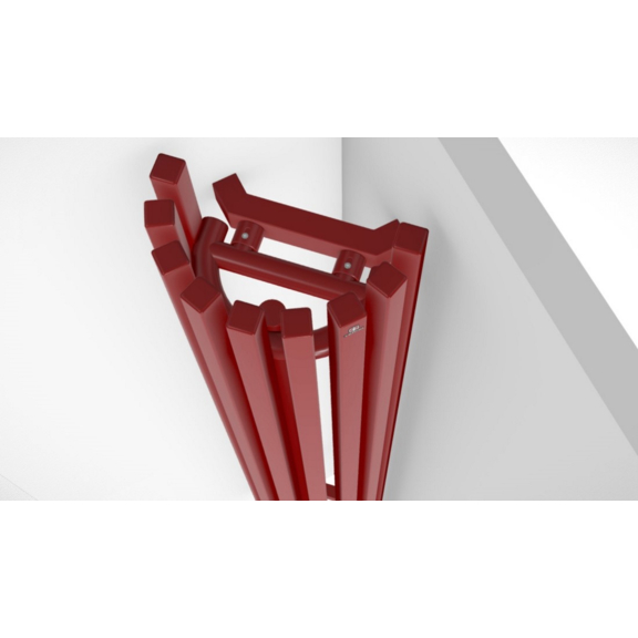 TERMA Triga ANC dizajnový radiátor RAL 3020 - detail zboku