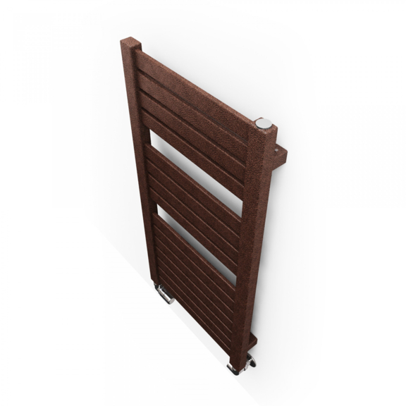 TERMA Mantis dizajnový radiátor 860x540 RAL farba Antique Copper - detail zboku
