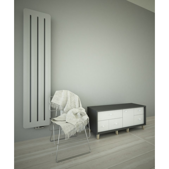 TERMA Aero V dizajnový radiátor farba Silver Matt - moderný interiér