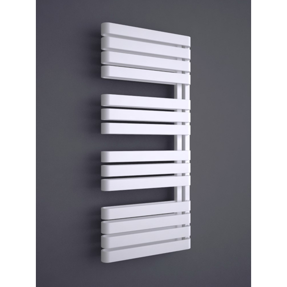 TERMA Warp S dizajnový radiátor 1110x500 RAL 9016 zboku