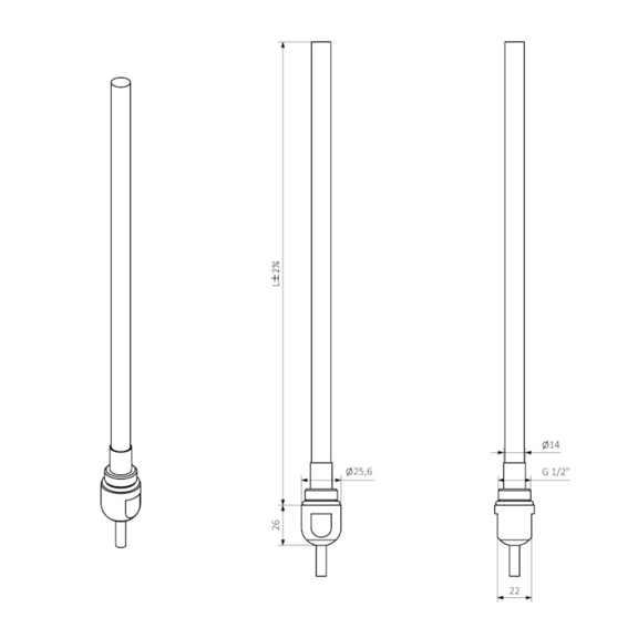 Terma SIM regulátor s vykurovacou tyčou